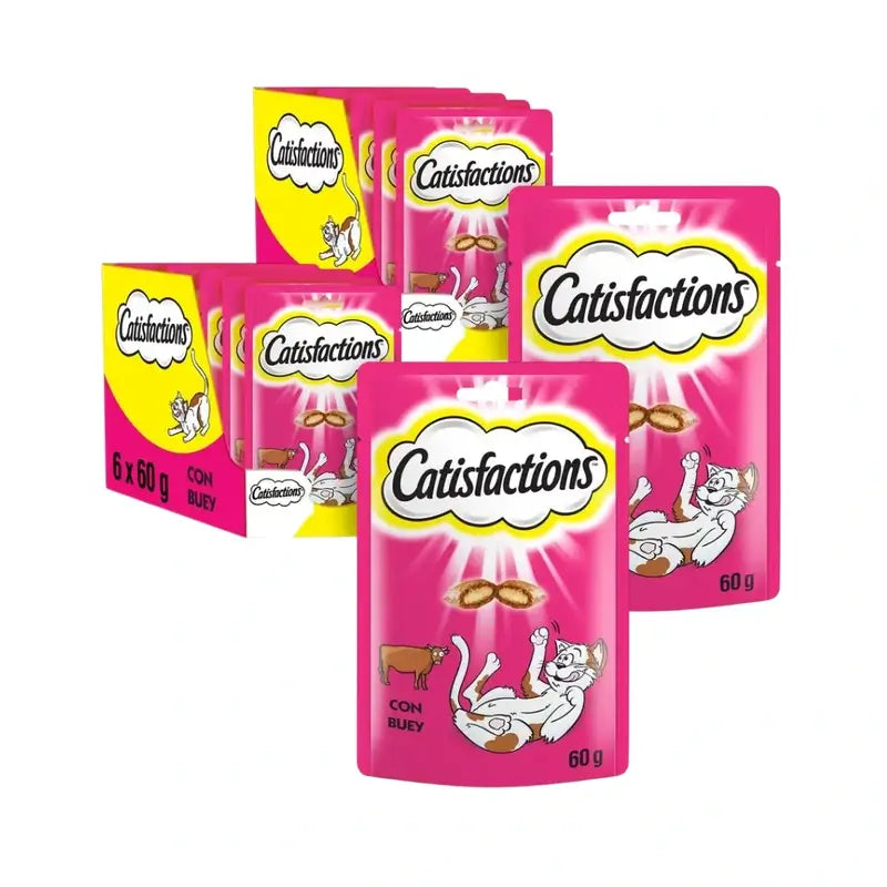 Catisfaction Feline Rindfleisch, 2er Pack, 6X60Gr