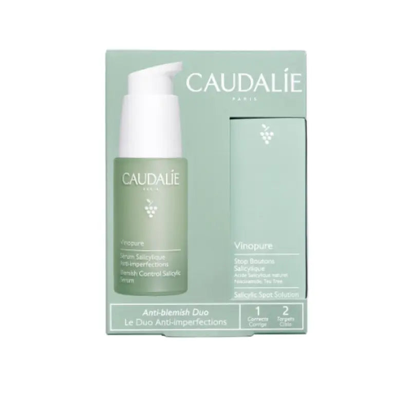 Caudalie Vinopure Anti-Unvollkommenheit Serum 30 ml + Vinopure Stop Pickel 15 ml