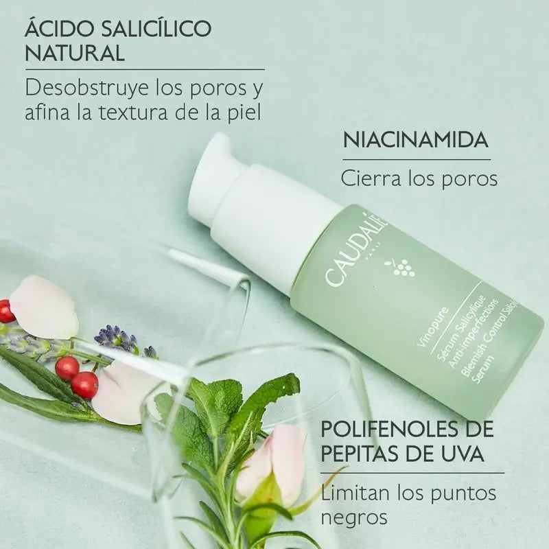 Caudalíe Vinopure Anti-Unvollkommenheiten Salicyl-Serum - 30 ml
