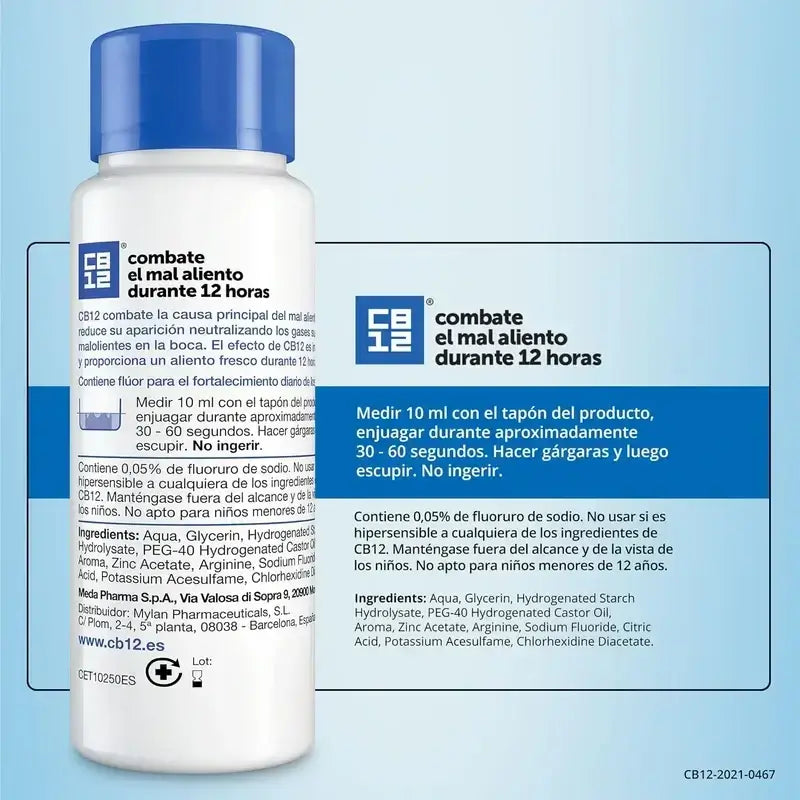 CB12 Mundspülung mit Minzgeschmack Mundspülung mit Halitosis 250 ml
