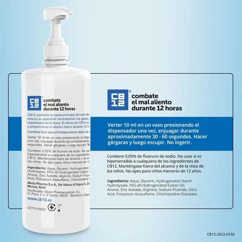 CB12 Mundspülung mit Minzgeschmack Mundspülung mit Halitosis, 1000 ml