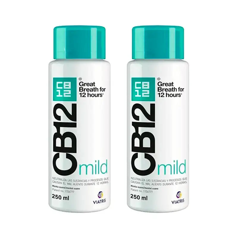 Cb12 Mildes Mundwasser Mildes Mundwasser mit Minzgeschmack bei Halitosis, 2X250 Ml