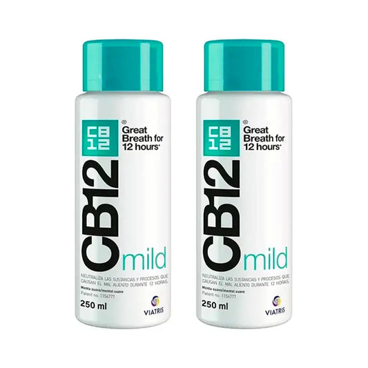 Cb12 Mildes Mundwasser Mildes Mundwasser mit Minzgeschmack bei Halitosis, 2X250 Ml