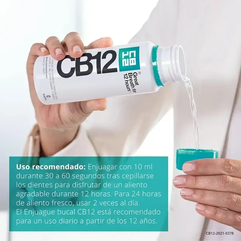 Cb12 Mildes Mundwasser Mildes Mundwasser mit Minzgeschmack bei Halitosis, 2X250 Ml