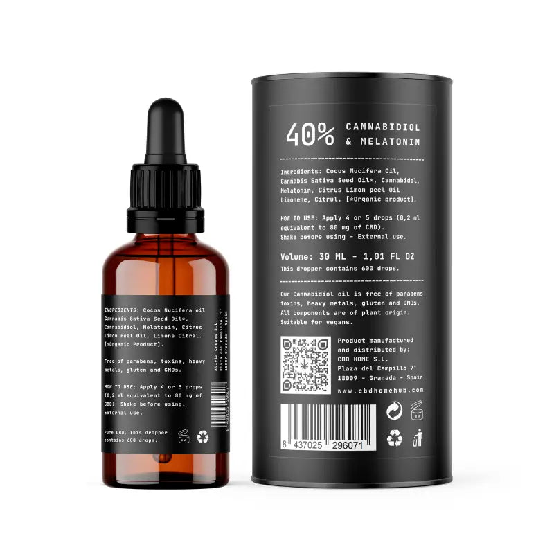 CBD Home 40% CBD-Öl mit Melatonin, 30 ml