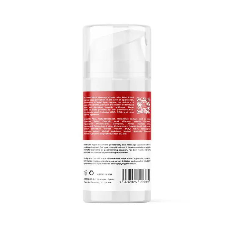 Cbd Home Sports Cbd + Cbg Wärmende Creme, 100 ml