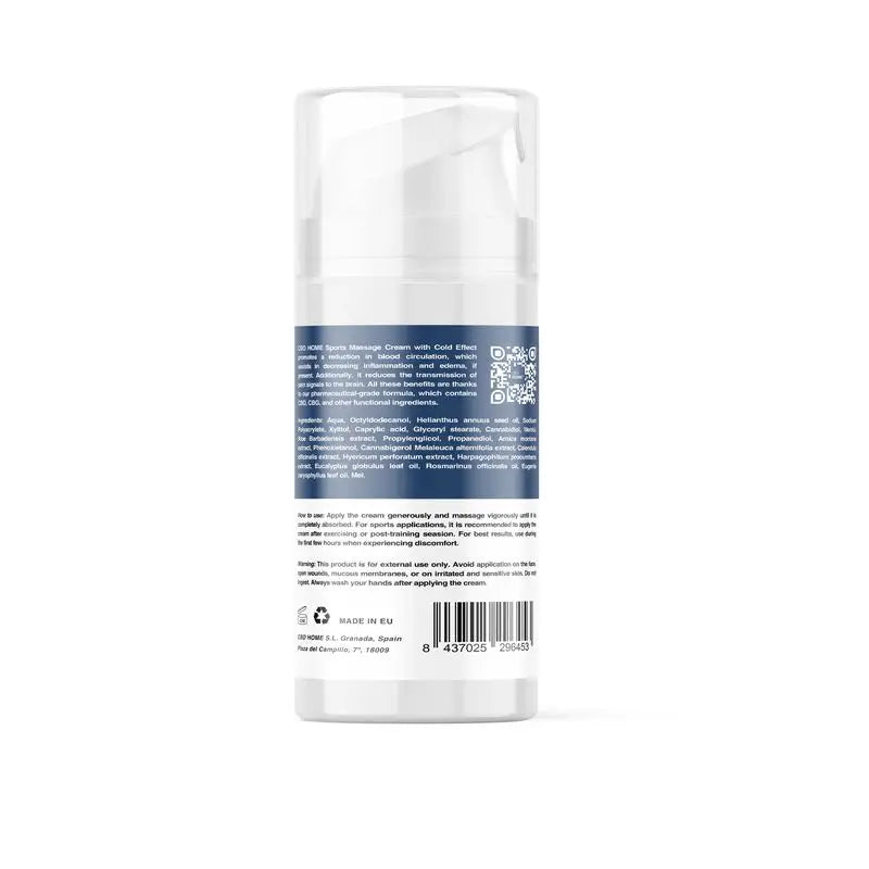 Cbd Home Sports Cbd Cold Cream + Cbg, 100 ml