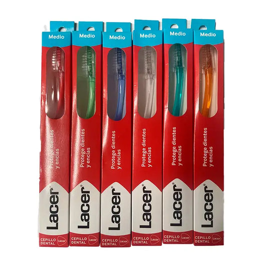 Lacer Technic Zahnbürste Medium zufällige Farbe