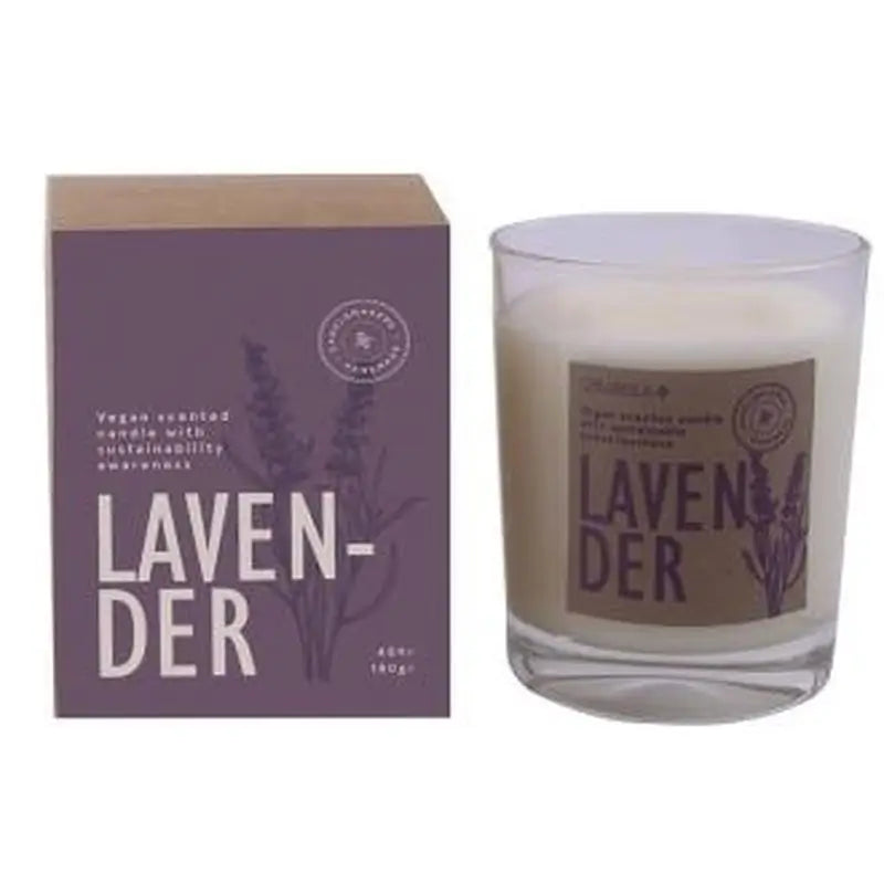 Cerabella Candle Glass Botvasl Lavender 7,5X9Cm 1Ud