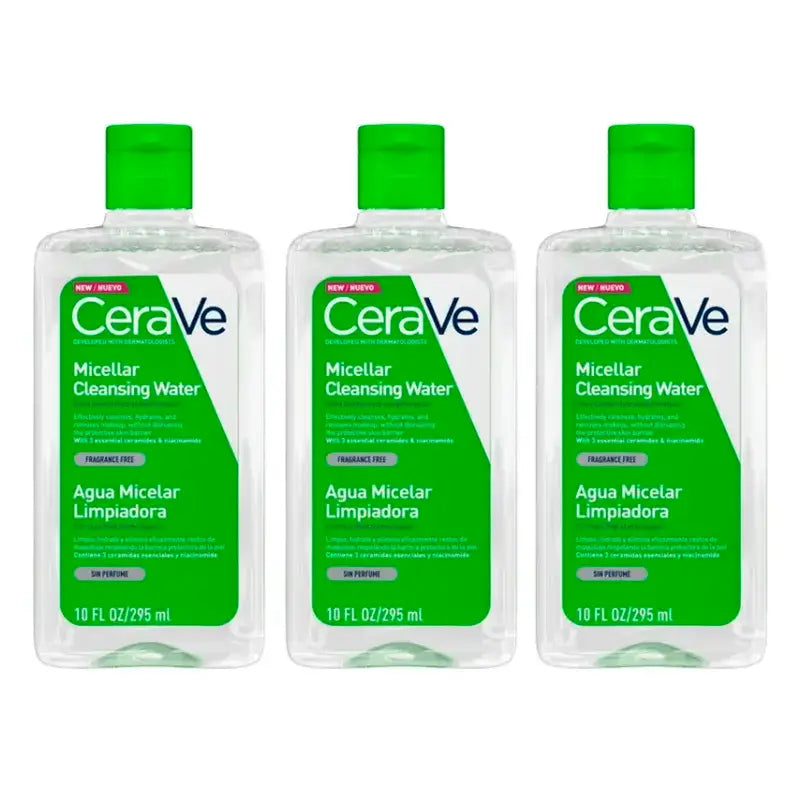 CeraVe Mizellen-Reinigungswasser, Packung 3 x 295 ml