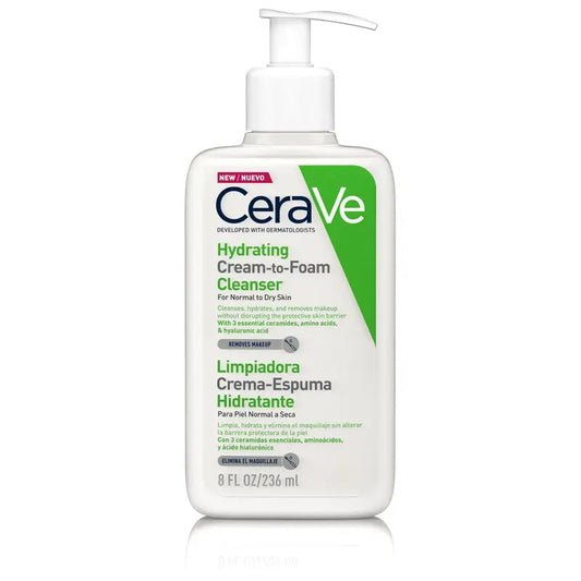 CeraVe Reinigungs- und Feuchtigkeitscreme - Feuchtigkeitsschaum, 236 ml