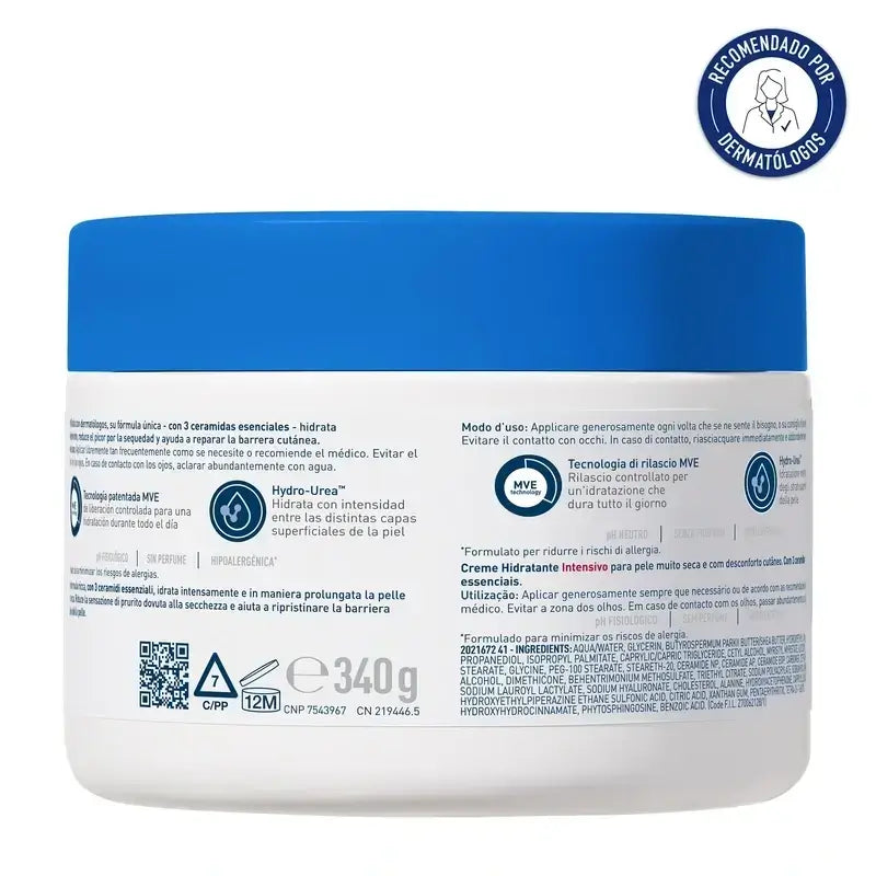 Cerave Intensive Feuchtigkeitscreme 5% Hydro-Urea, Packung 2 x 340 g