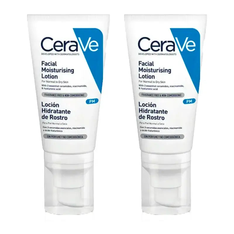 CeraVe Duplo Gesicht Feuchtigkeitslotion, 2X52 Ml
