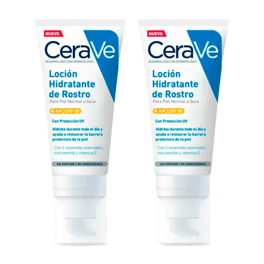 CeraVe Duplo Feuchtigkeitslotion für das Gesicht Spf 50, 2X52 Ml