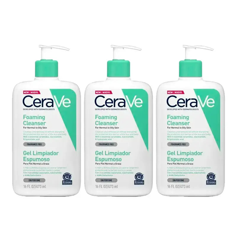 CeraVe Schäumendes Reinigungsgel, Packung 3 x 473 ml