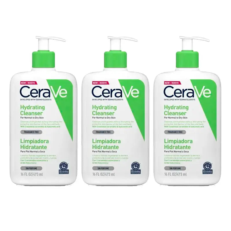 CeraVe Feuchtigkeits-Reinigungsgel, Packung 3 x 473 ml