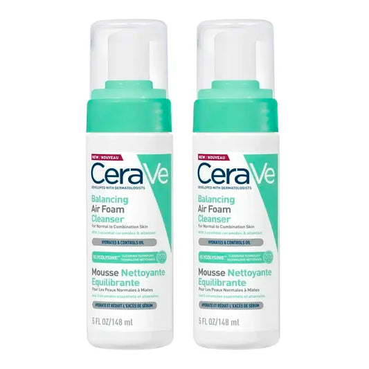 CeraVe Air Foam Rebalancing Cleanser , Packung 2 x 148 ml