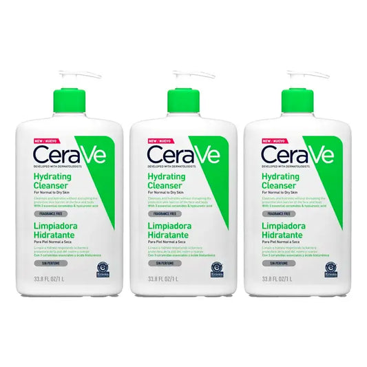 CeraVe Triplo feuchtigkeitsspendende Reinigung Gel Cleanser, 3X1L