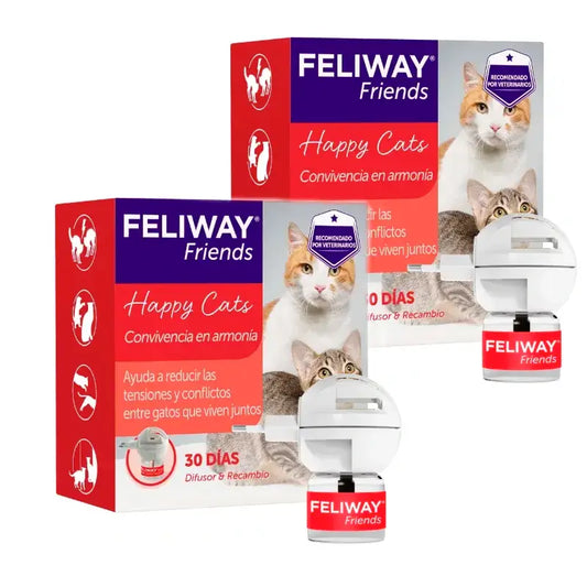 Ceva Feliway Friends Diffusor + Nachfüllpack 48 ml, 2er-Pack.