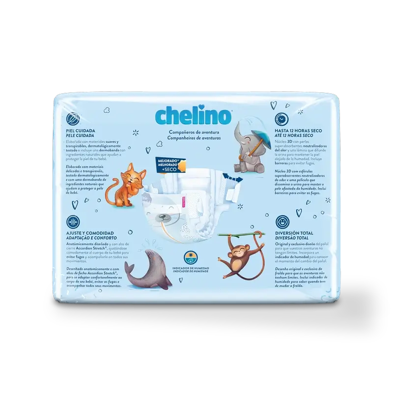 Chelino Windel Größe 2 (3-6 Kg) , 28 Einheiten