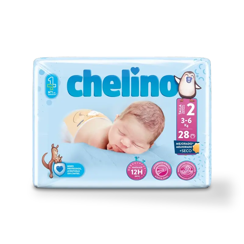 Chelino Windel Größe 2 (3-6 Kg) , 28 Einheiten
