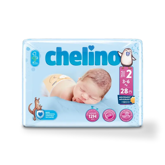 Chelino Windel Größe 2 (3-6 Kg) , 28 Einheiten