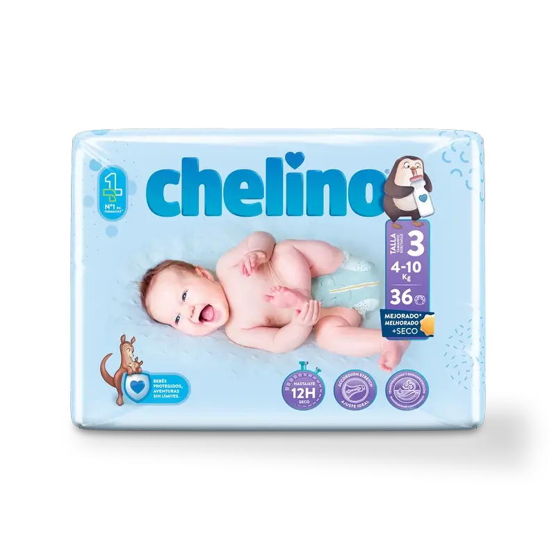 Chelino Windel Größe 3 (4-10 Kg) , 36 Einheiten