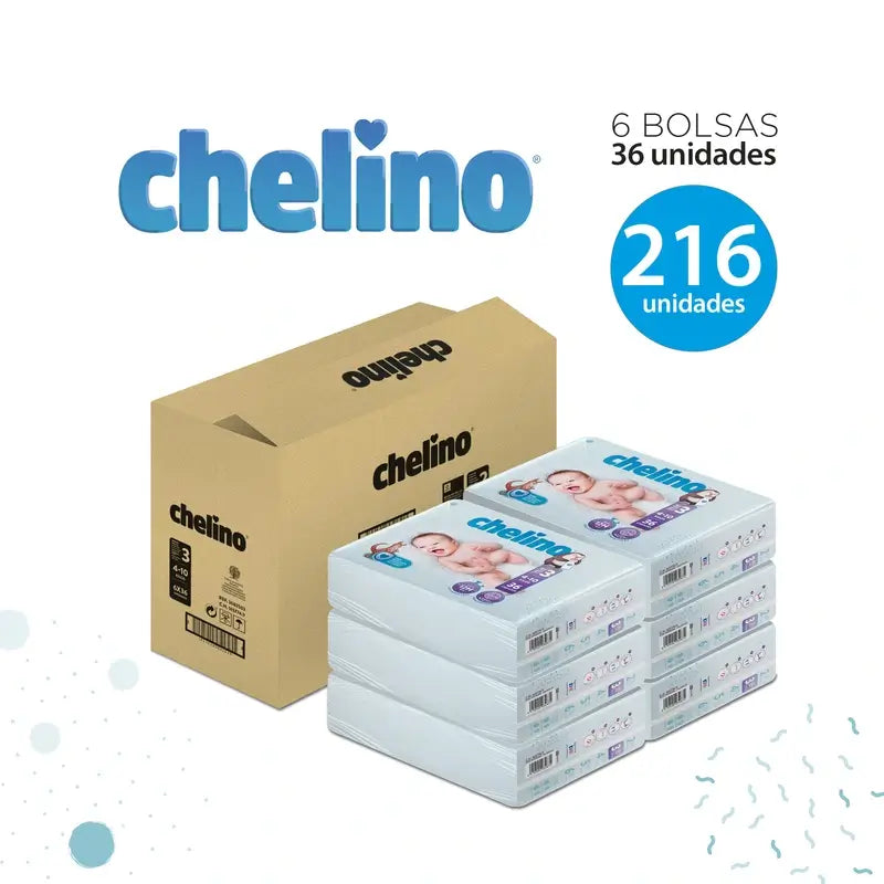 Chelino Windel Größe 3 (4-10 Kg) , 36 Einheiten