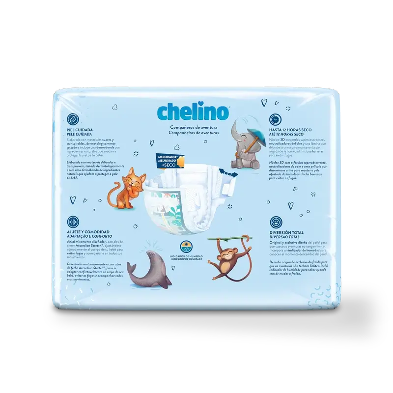 Chelino Windel Größe 4 (9-15 Kg) , 34 Stück