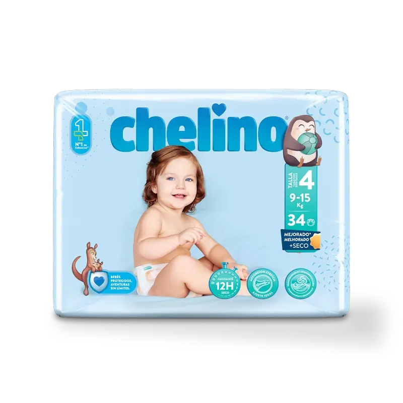 Chelino Windel Größe 4 (9-15 Kg) , 34 Stück