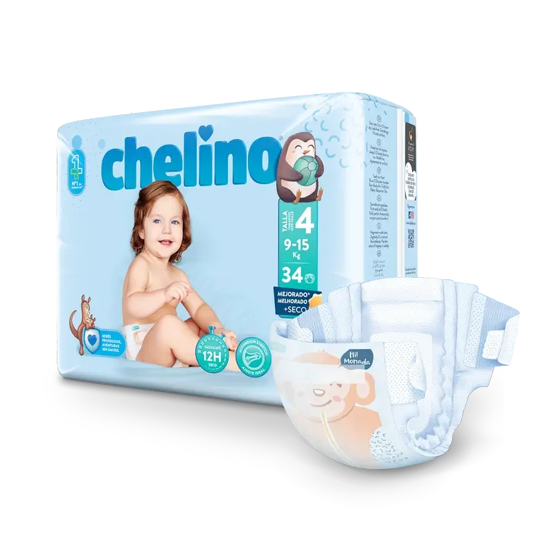 Chelino Windel Größe 4 (9-15 Kg) , 34 Stück