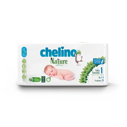 Chelino Nature Windel Größe 1 (1-3 Kg) , 28 Stück
