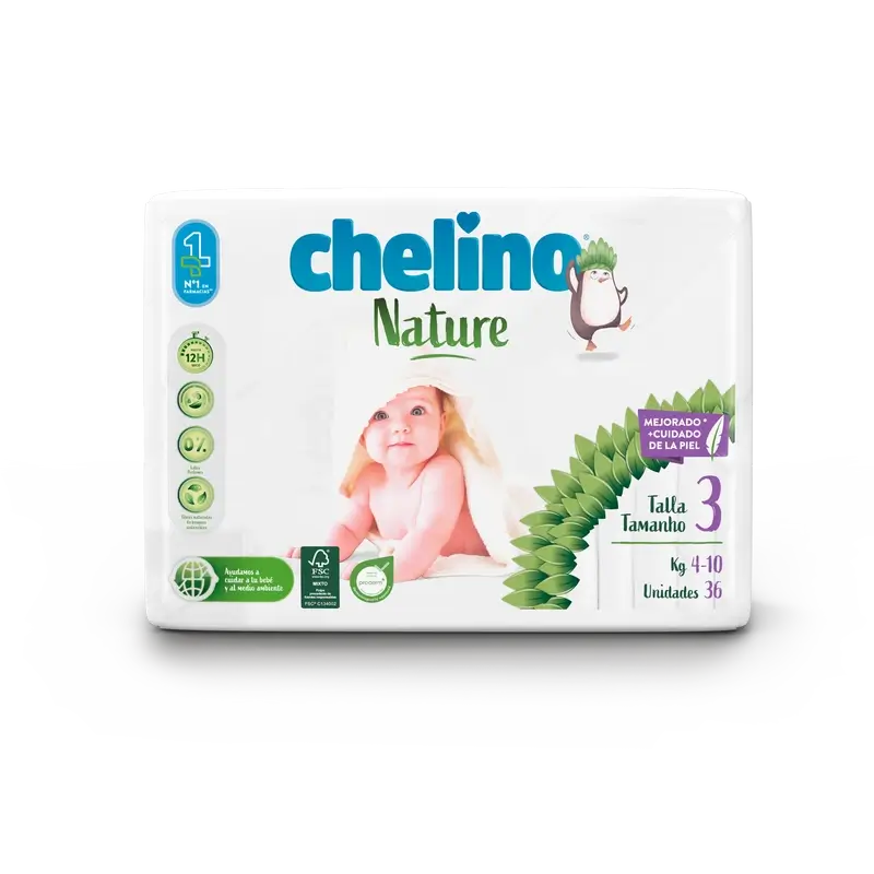 Chelino Nature Windel Größe 3 (4-10 Kg) , 36 Einheiten