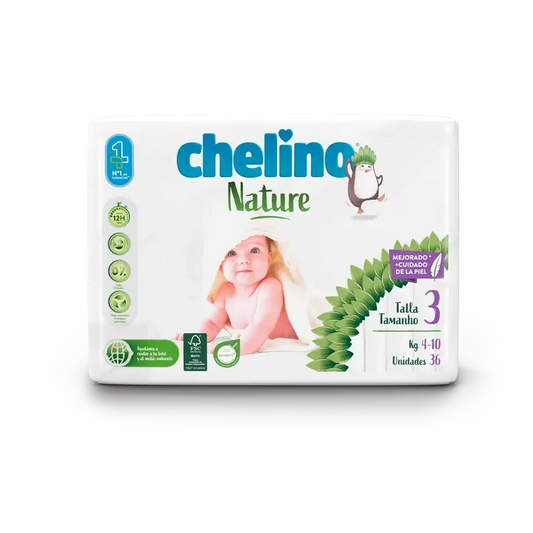 Chelino Nature Windel Größe 3 (4-10 Kg) , 36 Einheiten