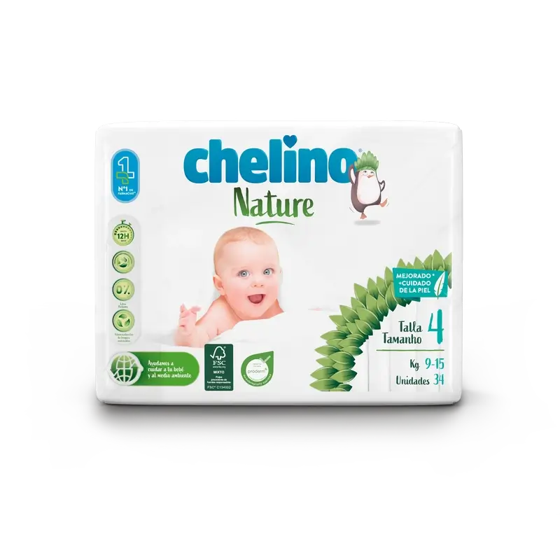 Chelino Nature Windel Größe 4 (9-15 Kg) , 34 Stück
