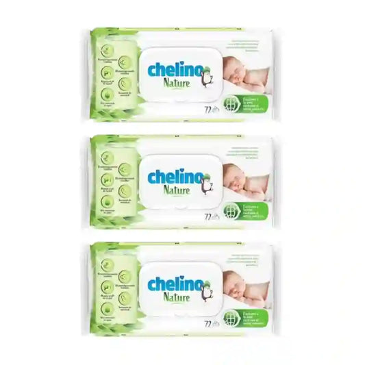 Chelino Nature Säuglingstücher, 3X72 Einheiten