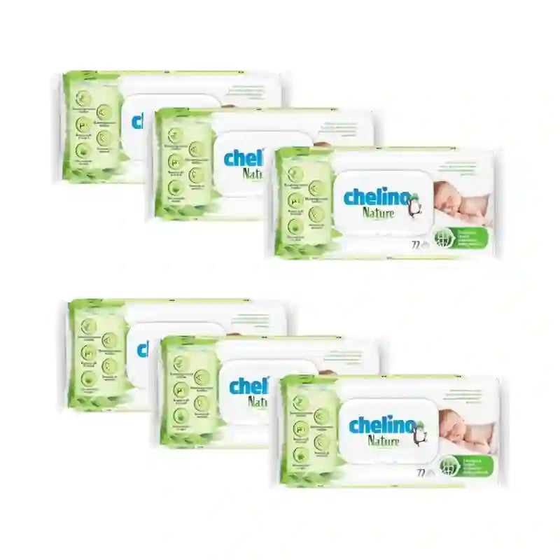 Chelino Nature Säuglingstücher, 6X72 Einheiten