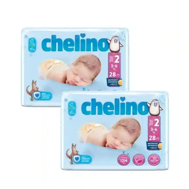 Chelino Windel Größe 2 (3-6 Kg) , 2X28 Einheiten