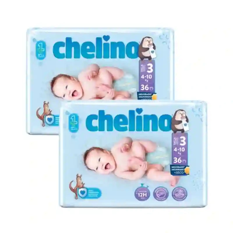 Chelino Windel Größe 3 (4-10 Kg) , 2X36 Einheiten