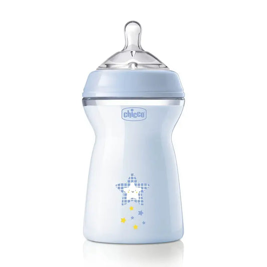 Chicco Naturalfeeling Blau Rapid Flow Fütterung Flasche 330Ml 6 M+