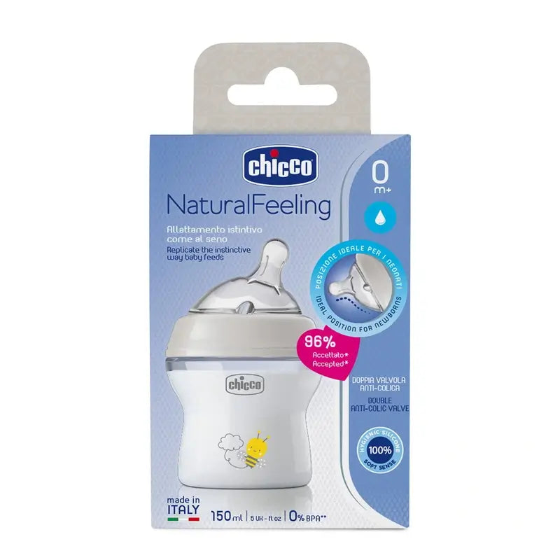 Chicco Naturalfeeling Slow Flow Trinkflasche 150Ml 0M+