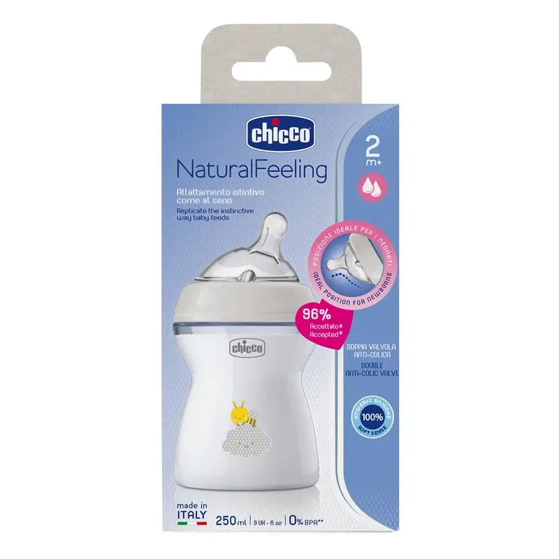 Chicco Naturalfeeling Medium Flow 250Ml 2M+ Babyflasche