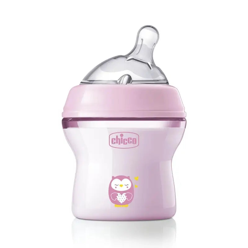 Chicco Naturalfeeling Rosa Slow Flow Babyflasche 150Ml 0M+