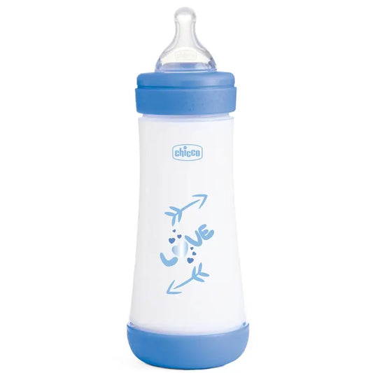 Chicco Babyflasche Perfect5 Blau Quick Flow 300Ml 4M+