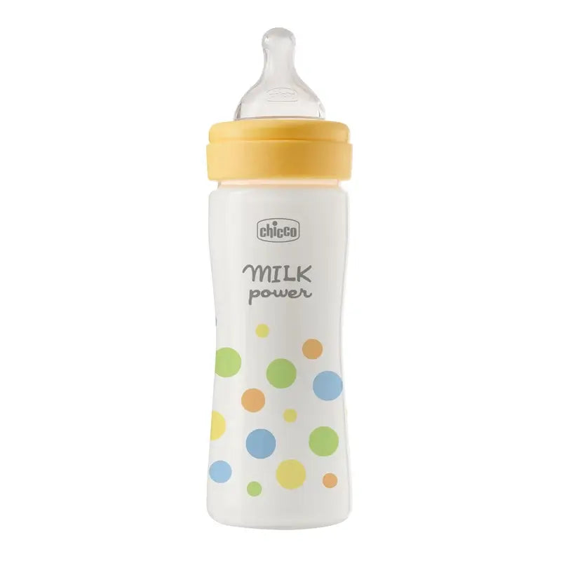 Chicco Perfecteasy Silikon Babyflasche Gelb 250 ml Medium Flow 2M+