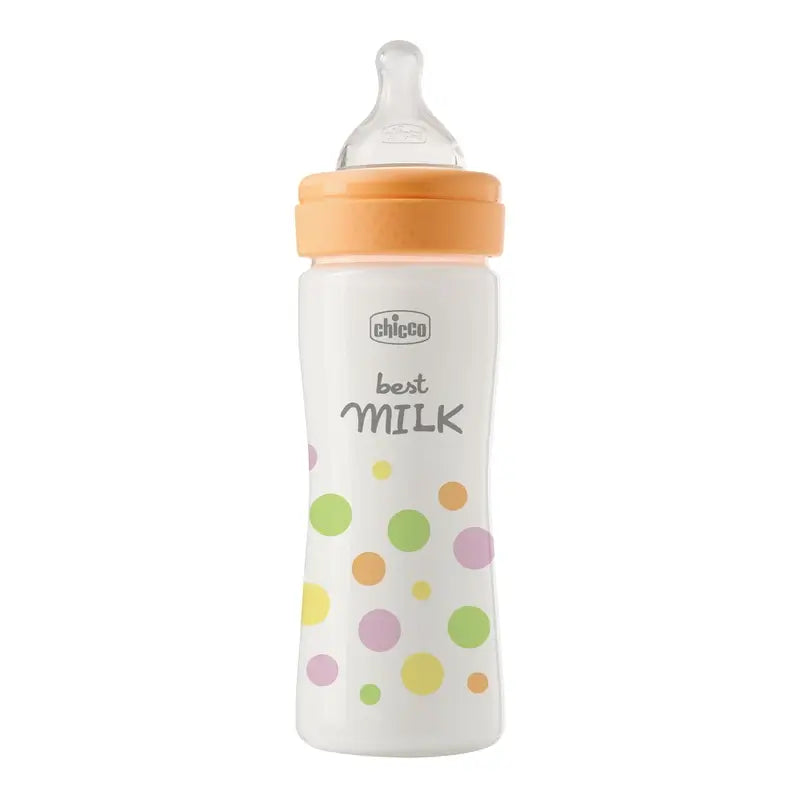Chicco Perfecteasy Silikonflasche Orange 250 Ml Medium Flush 2M+