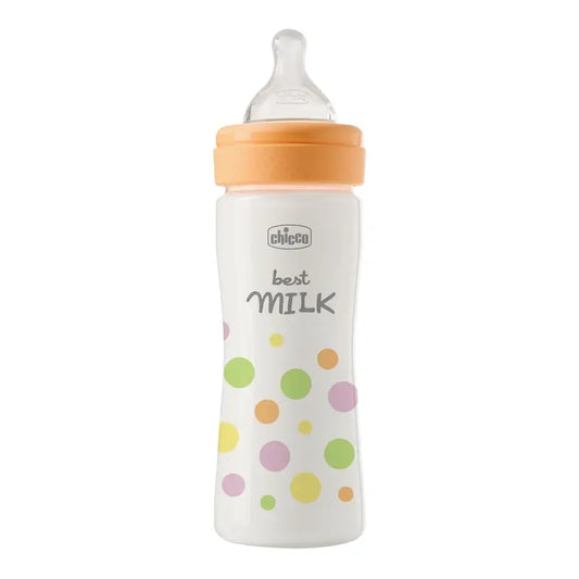 Chicco Perfecteasy Silikonflasche Orange 250 Ml Medium Flush 2M+