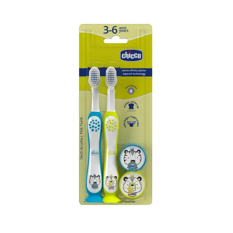 Chicco Tiger-Panda Zahnbürste Bipack 3-6Y