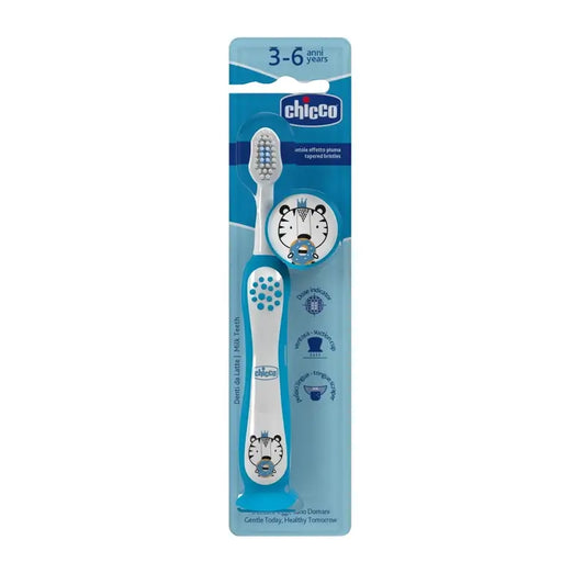 Chicco Tiger Blau Zahnbürste 3-6Y