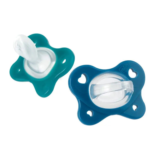Chicco Physioforma Dual Soft Silikon Schnuller Blau 16-36M 2 Einheiten